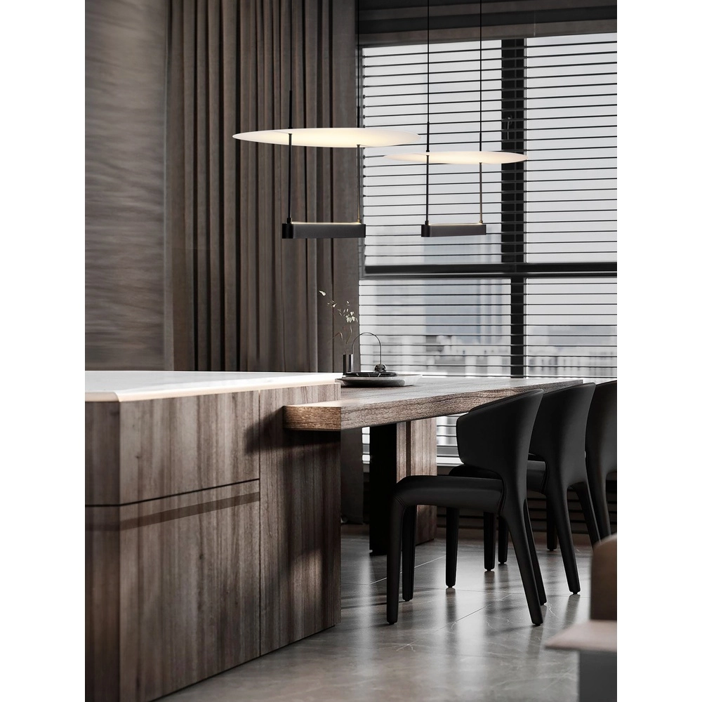 Design hanglamp Diona Ø 40cm zwart met wit Lyora 5212017451422