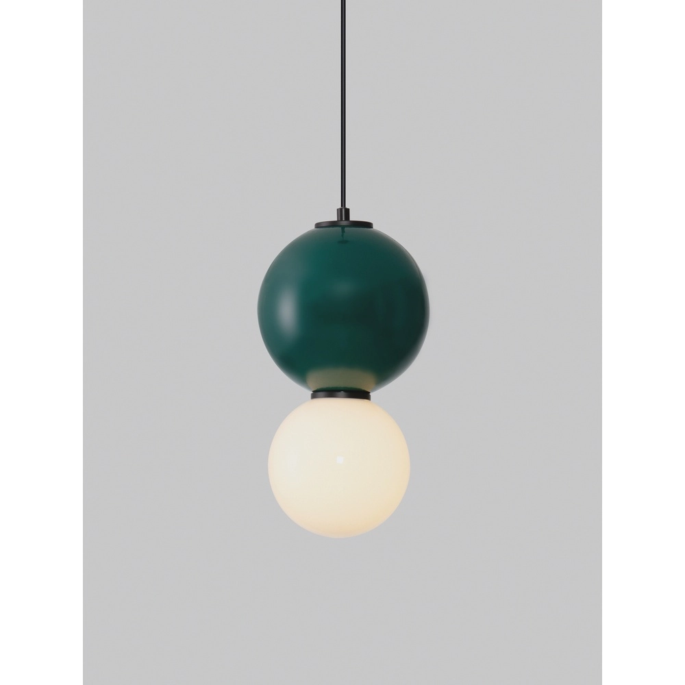 Hanglamp Noesis Ø 18cm groen met wit Lyora 5212017483683