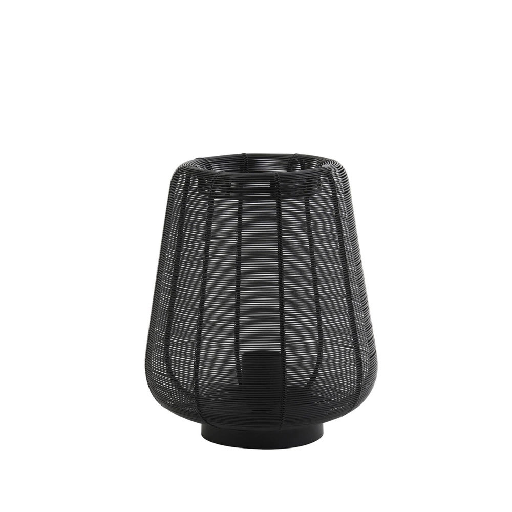 Zwarte tafellamp Adeta Ø 22cm