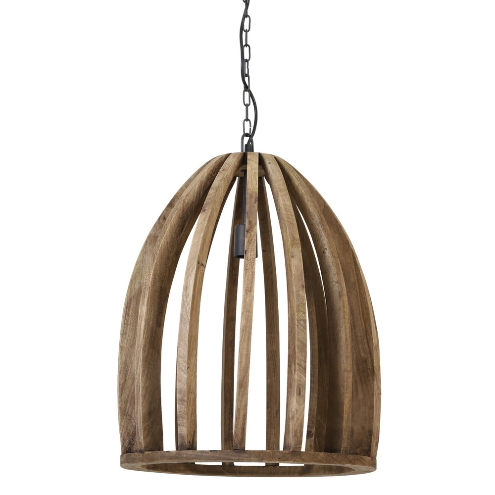 Houten hanglamp Haranka Ø 47cm Light & Living 8717807293321