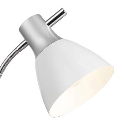 Bureaulamp Jan zilver met wit Brilliant 4004353121609