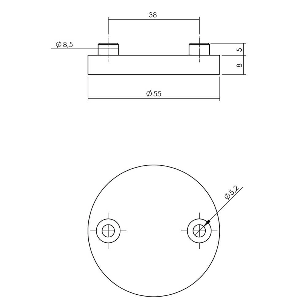 Afdekrozet Shiraat koper mat Intersteel 8714186564608