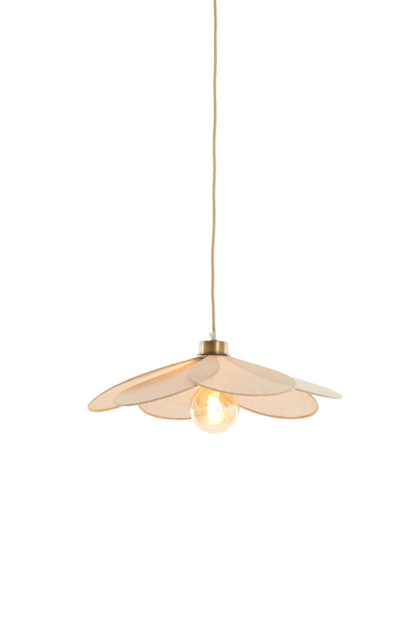 Hanglamp Fyano bloem crème Ø 46cm