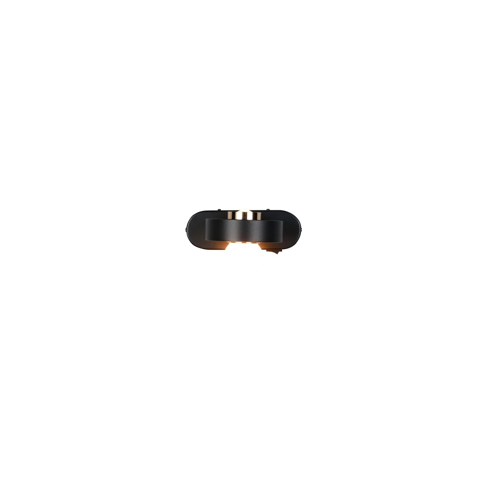 Wandlamp Arpino zwart 15cm Trio 4017807683639