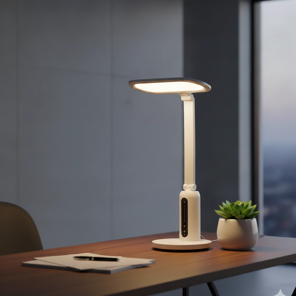 Witte bureaulamp Biolight anti-UV