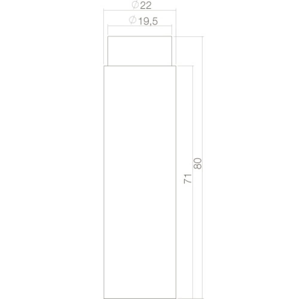 Deurstop Stelo wandmontage 22x80mm zwart Intersteel 8714186508237