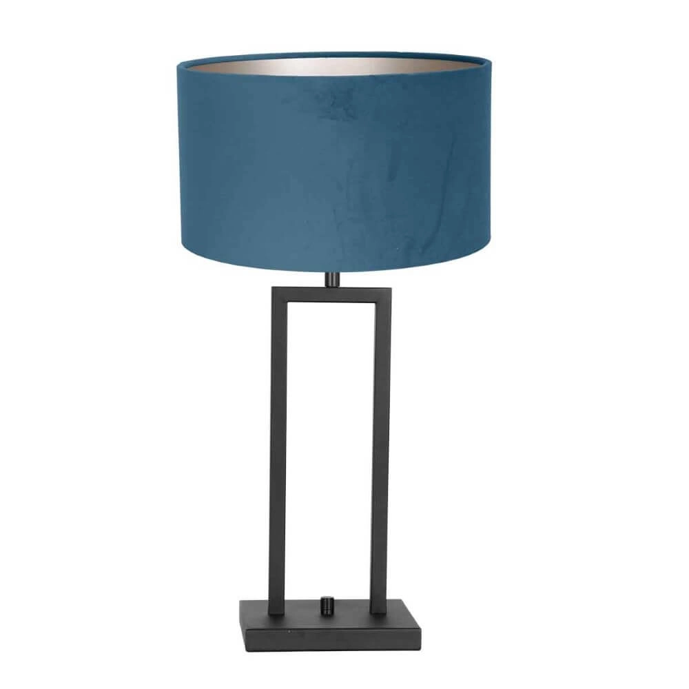 Schemerlamp Stanger met blauw velvet