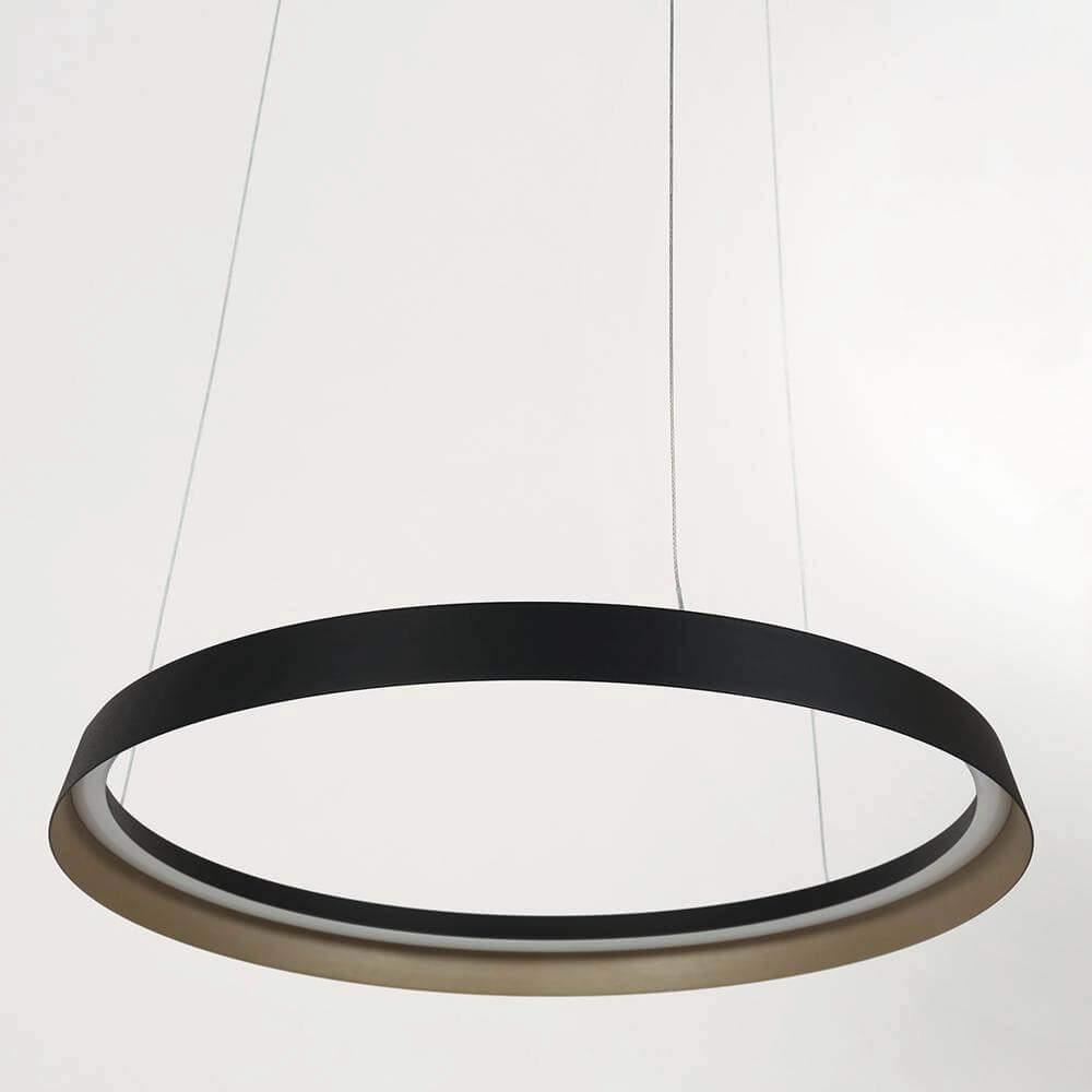 Strakke hanglamp Ringlux zwart Ø 60cm Steinhauer 8712746171976
