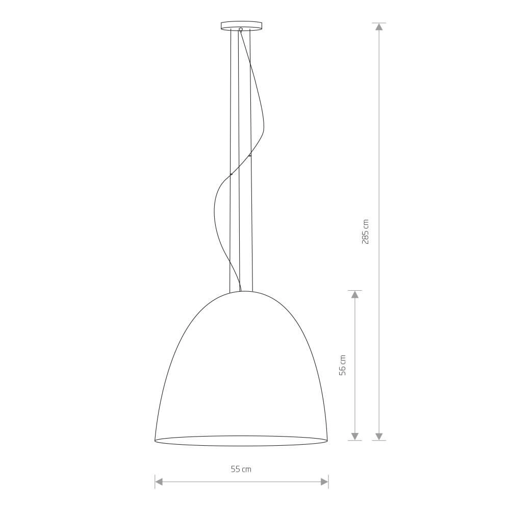 Witte hanglamp Egg L Ø 55cm Lyora 5903139902397