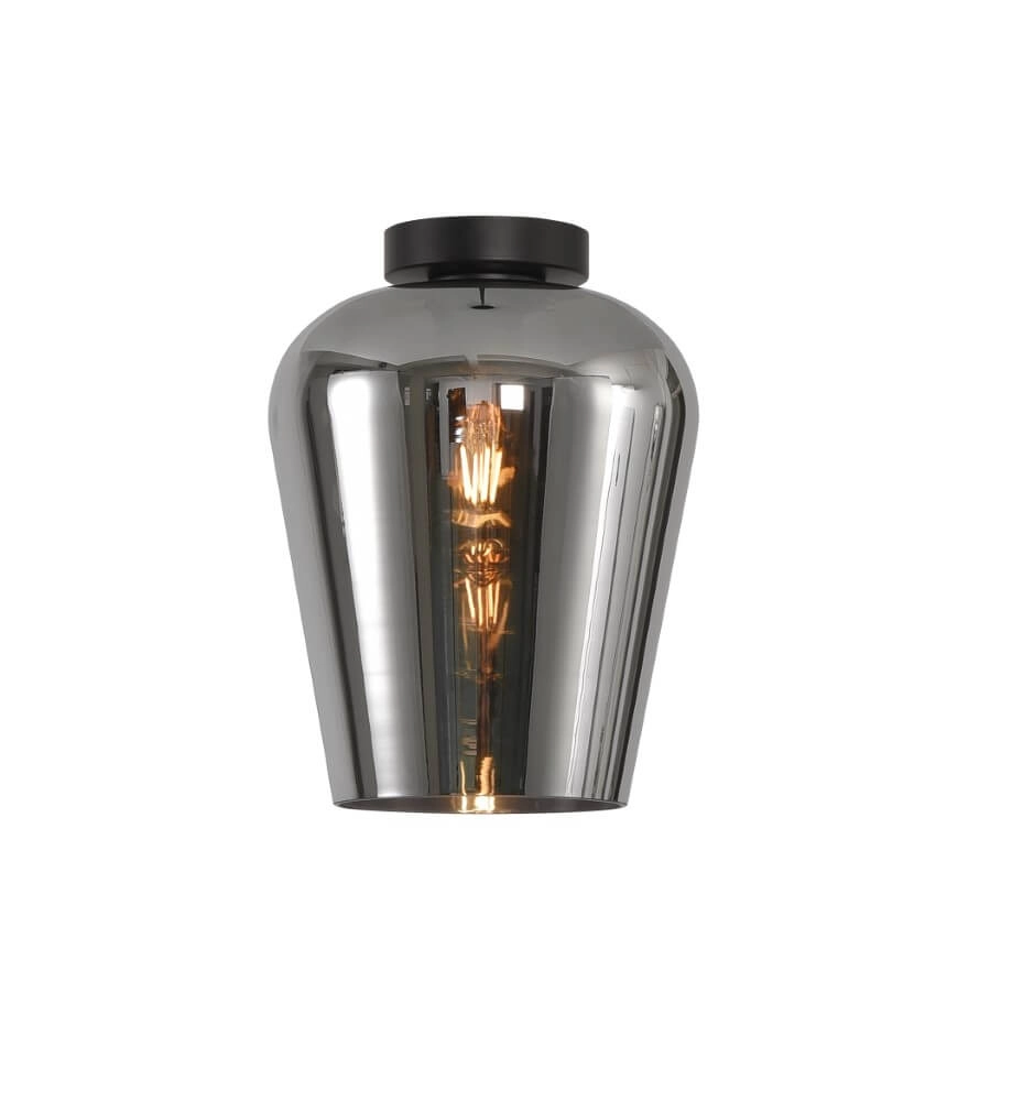 Plafondlamp Tombo titan glas Ø 23cm