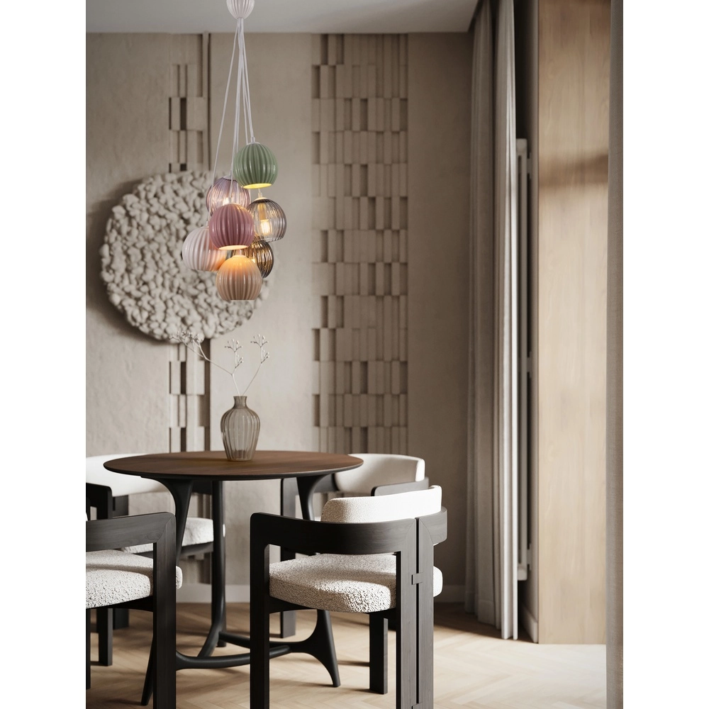 Gekleurde hanglamp Meline 7-lichts Lyora 5212017474001