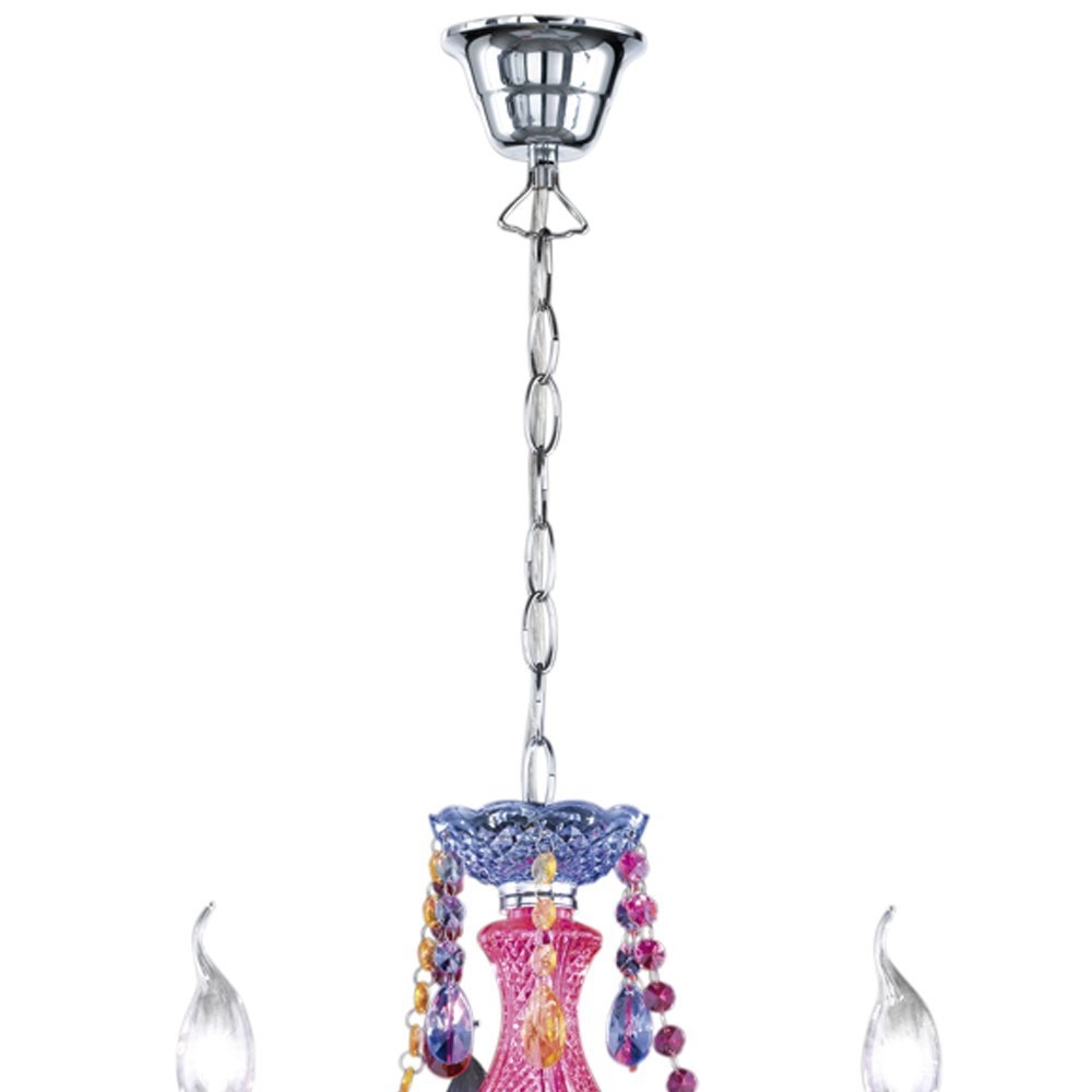 Lamp Luster Crystal 40cm 3-lichts gekleurd transparant Trio 4017807241181