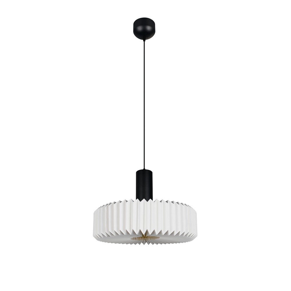 Moderne hanglamp Lamora zwart met wit Trio 4017807702323
