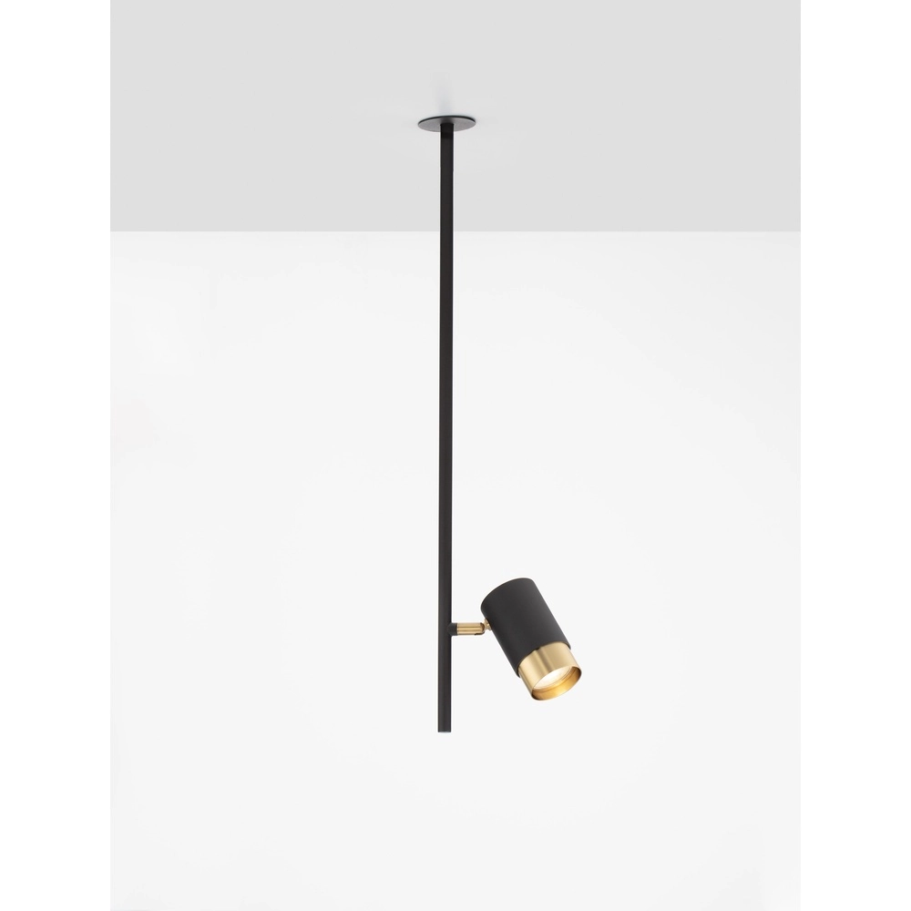 Plafondlamp Pongo inbouw enkel zwart en goud Lyora 5212017441706