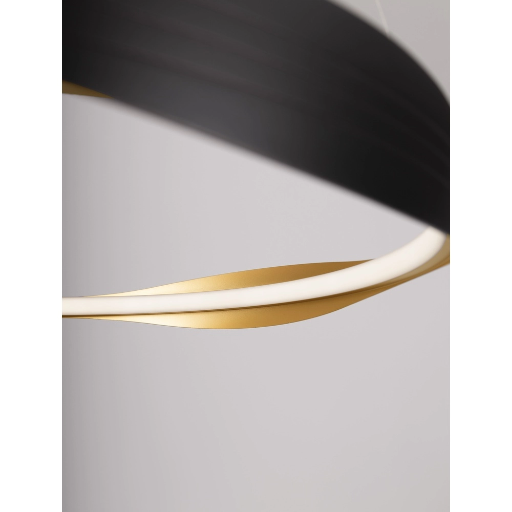 Design hanglamp Dobi Ø 60cm zwart met goud Lyora 5212017450036