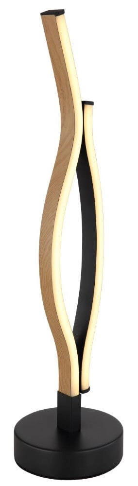 Tafellamp Geronimo zwart met hout
