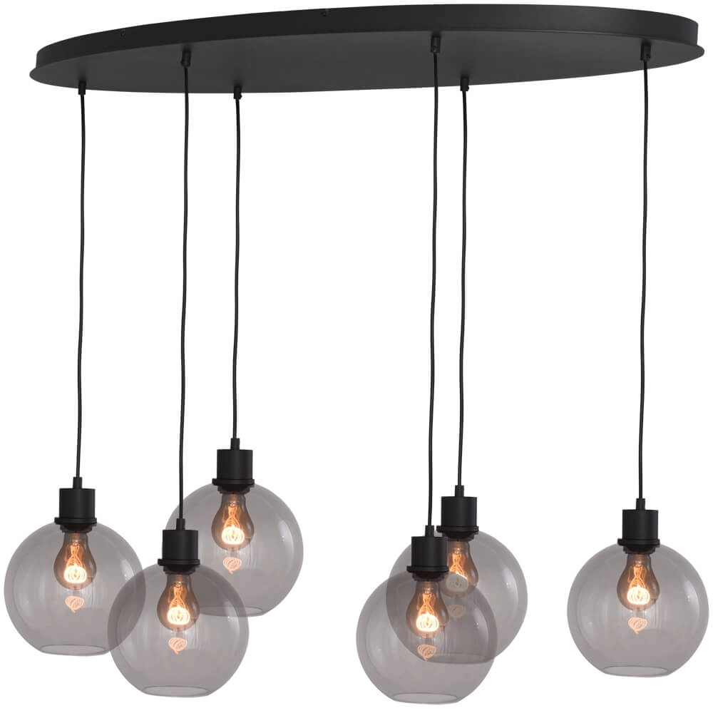 Hanglamp ovaal Lazise Oval 6x Ø 20cm goud