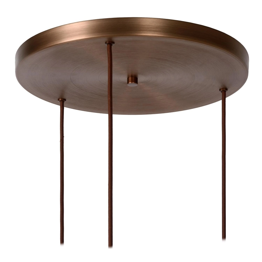 Hanglamp Toledo amber glas 3-lichts Lucide 5411212740861