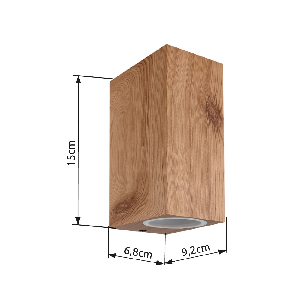 Strakke opbouwspot Veronika up & down hout Globo 9007371444786