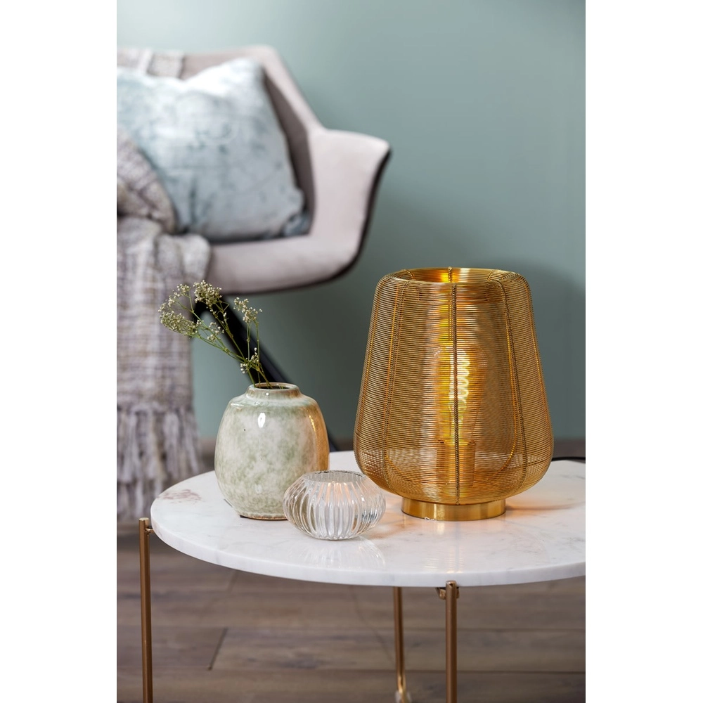 Gouden tafellamp Adeta Ø 22cm Light & Living 8717807600921