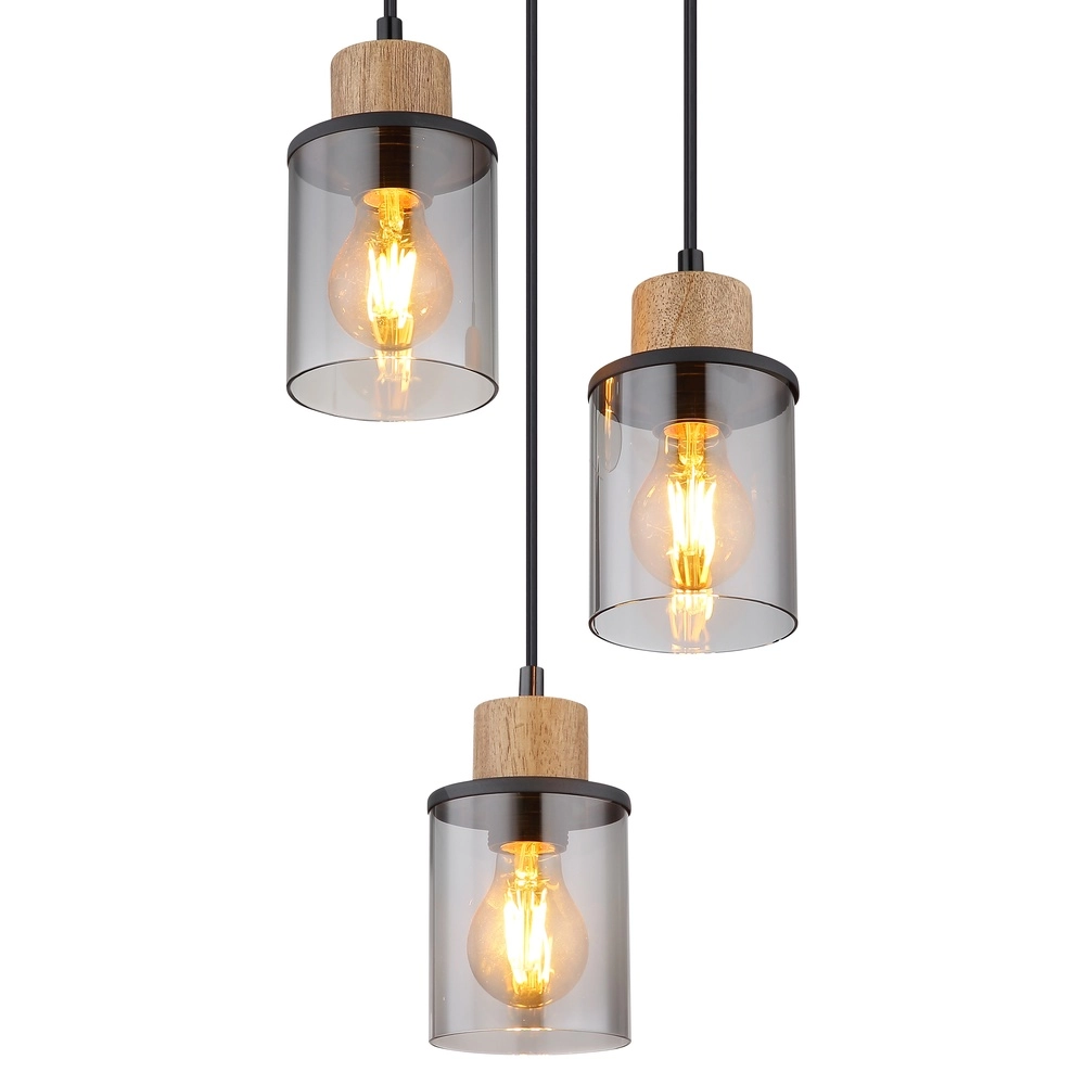 3-lichts hanglamp Reid rond zwart Globo 9007371457250