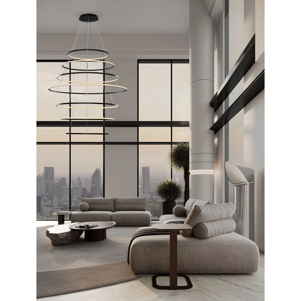 Design hanglamp Maelo zwart Ø 150cm Lyora 5212017479747