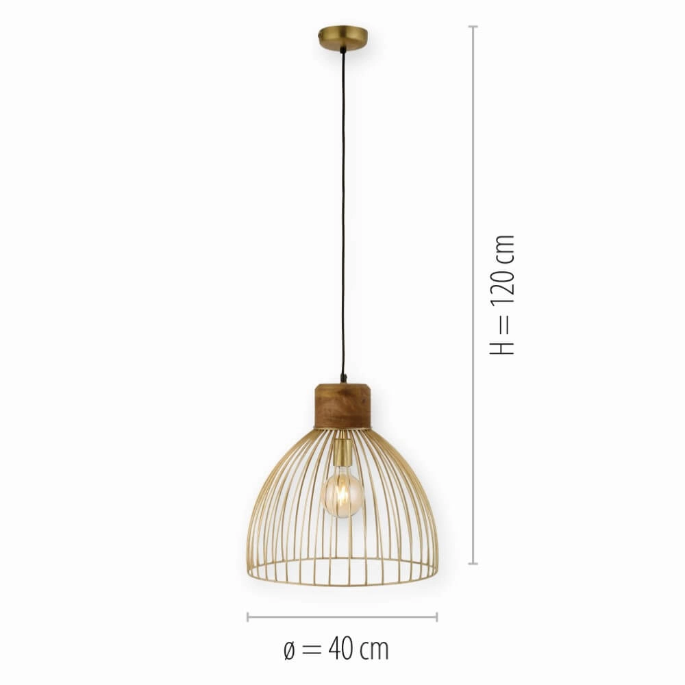 Hanglamp Alami bruin messing Just Light 4043689976125