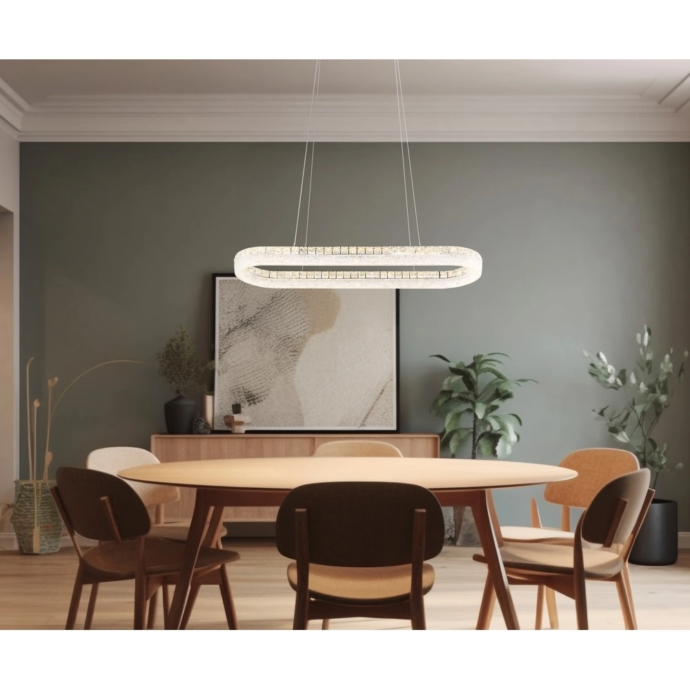 Hanglamp Laurel ovaal chroom Globo 9007371572779
