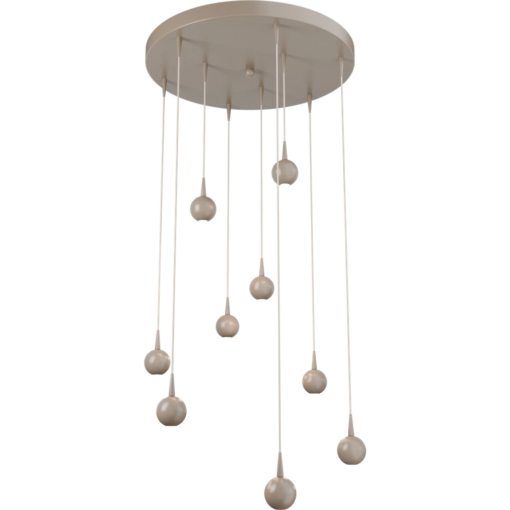 9-lichts hanglamp Talana beige terra Ø 50cm DTW