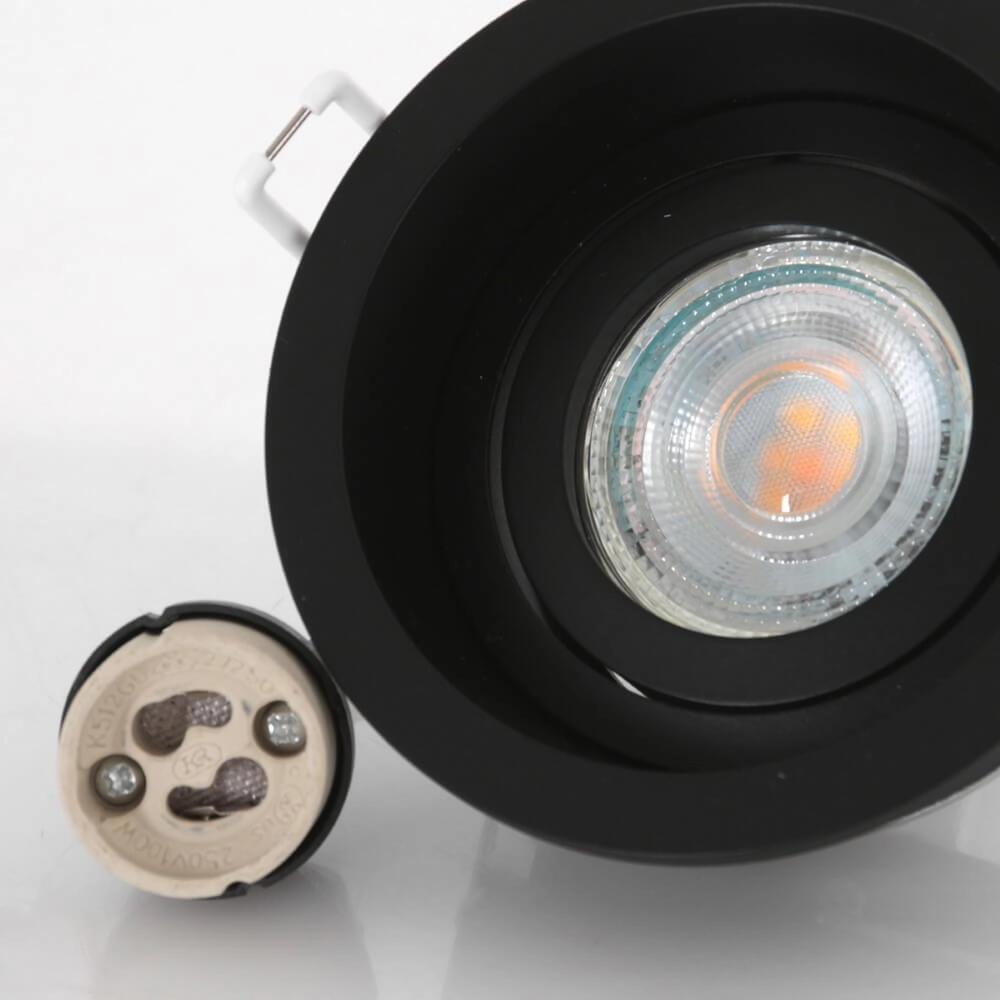 Zwarte inbouwspot Pelite spot Ø 10cm Steinhauer 8712746152685