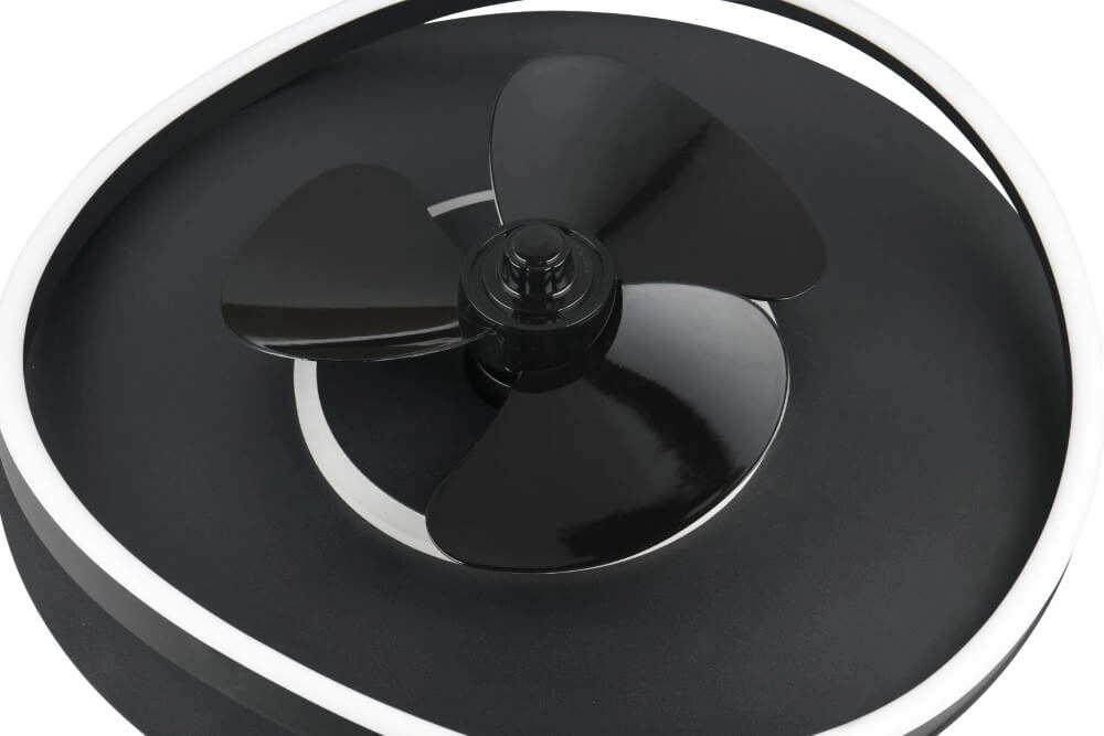 Zwarte led plafondventilator Sortland Trio 4017807606027