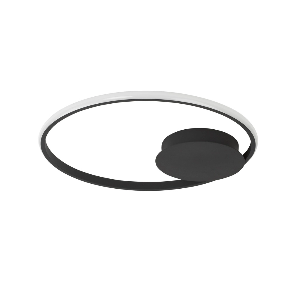 Ronde plafondlamp Fuline zwart Ø 50cm Lyora 5212017419682