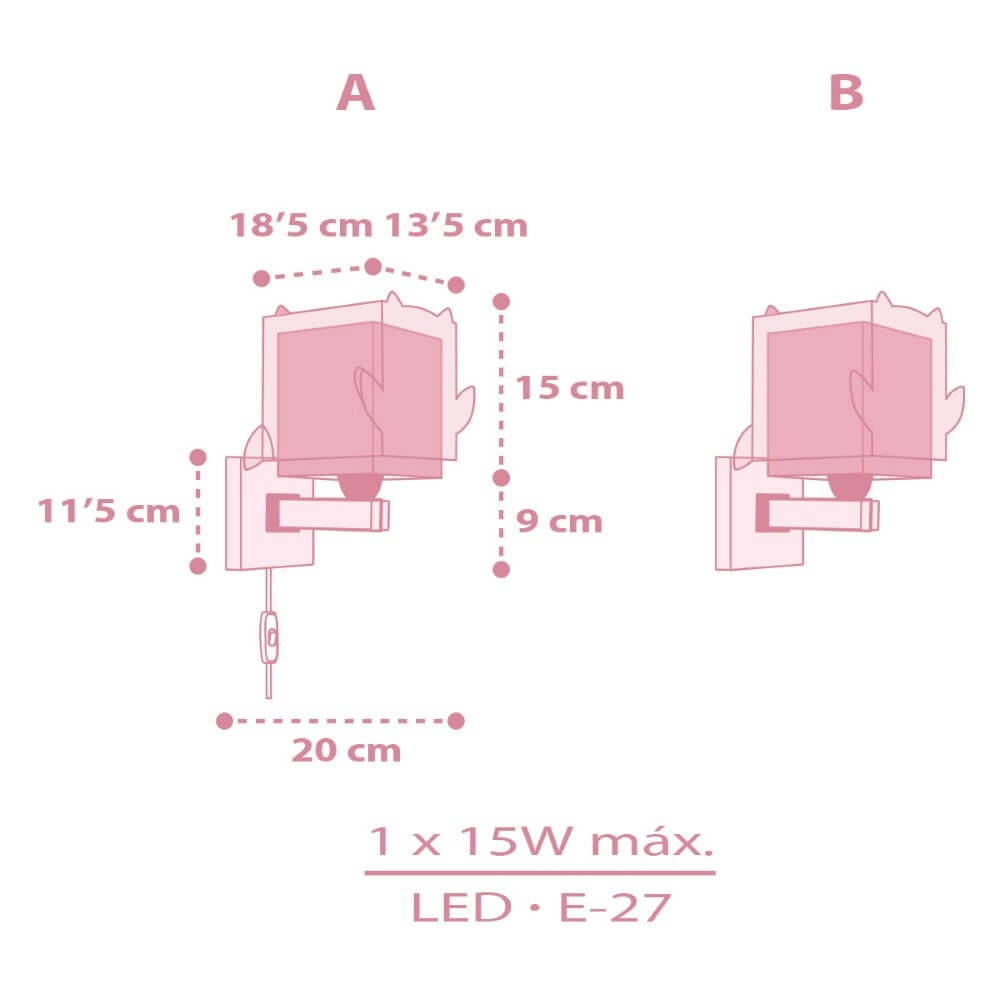 Wand nachtlampje Pink Owl Dalber 8420406644899