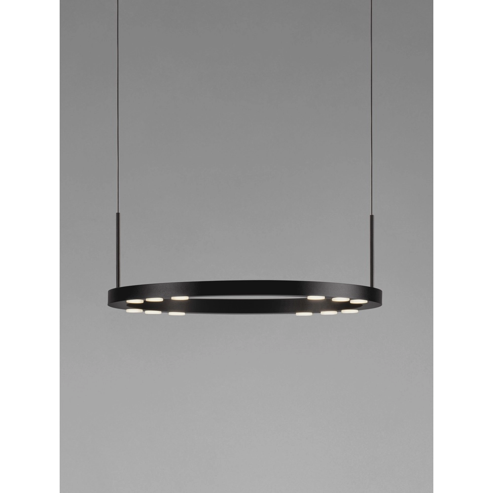 Strakke hanglamp Lunette zwart Ø 40cm Lyora 5212017465184