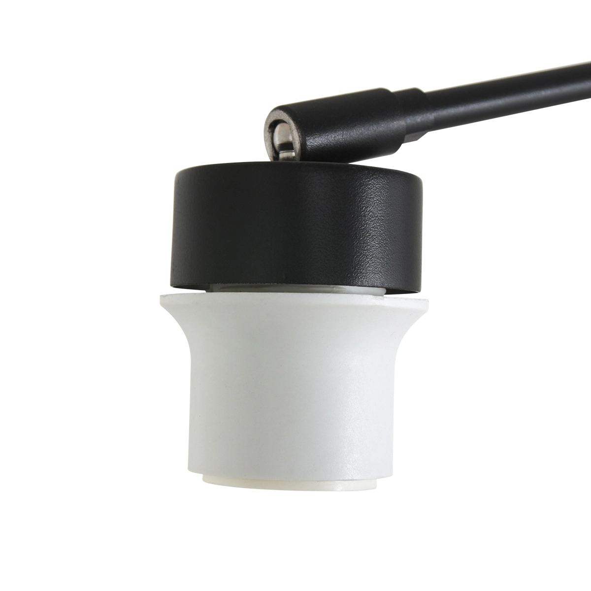 Wand Leeslamp Prestige Chic zwart met 30cm wit linnen lampenkap Steinhauer 8712746145908