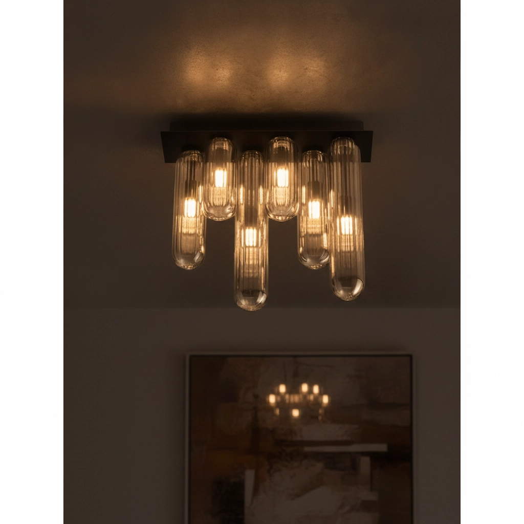 Design plafondlamp Gustave zwart 6-lichts