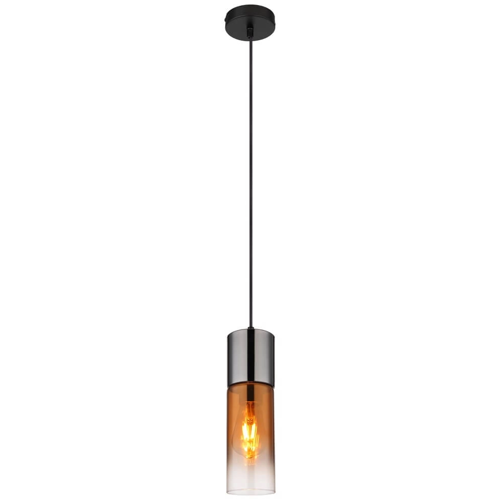 Strakke hanglamp Annika enkel gunmetal