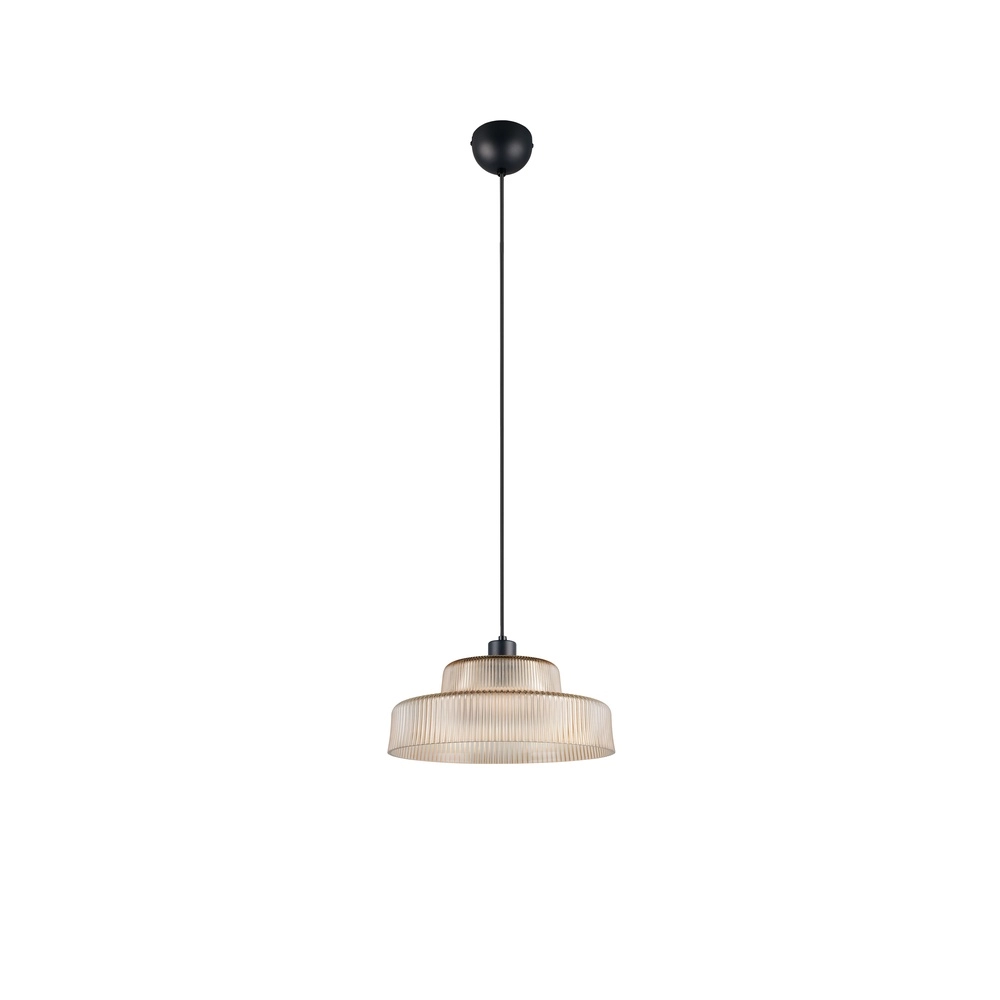 Klassieke hanglamp Abella amber glas Trio 4017807682021