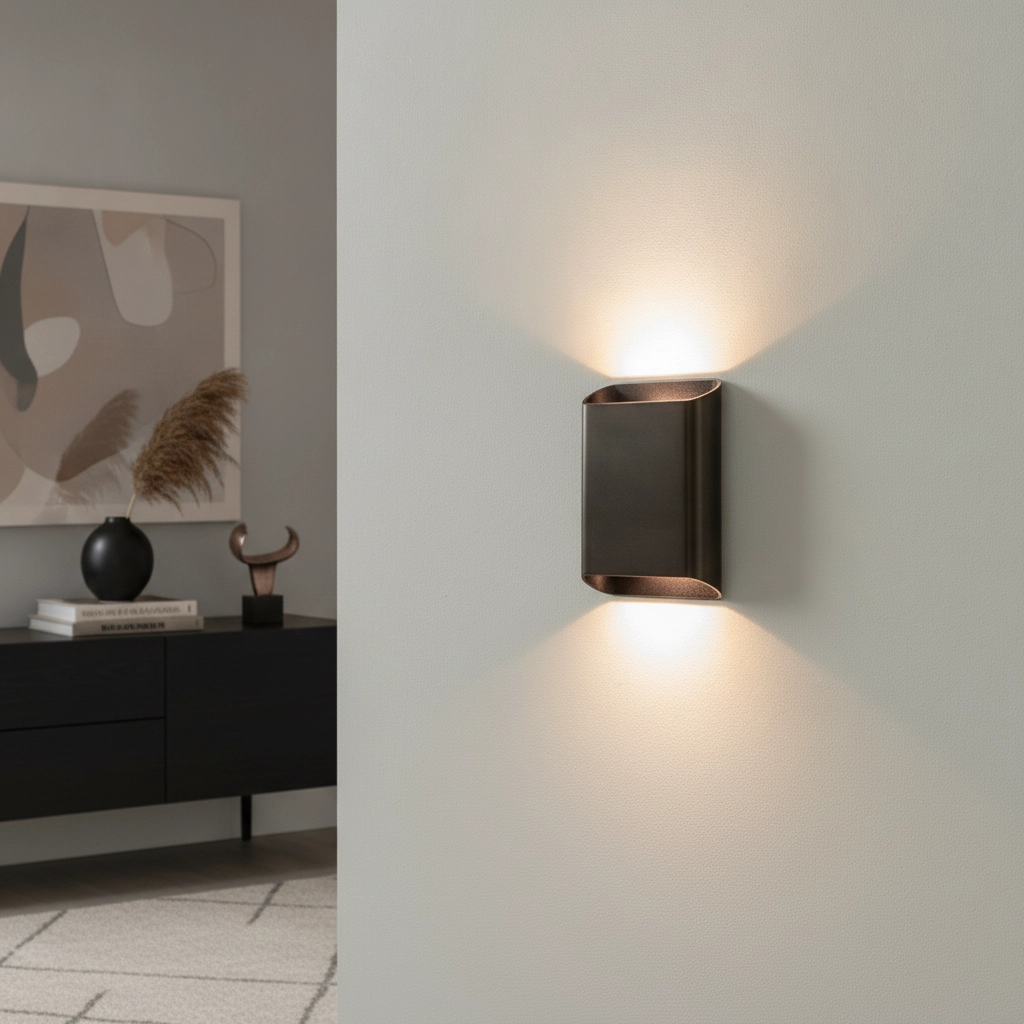 Wandlamp Diaz L donker brons