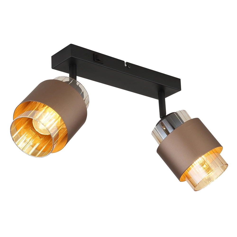 Design plafondlamp Milley 2-lichts zwart