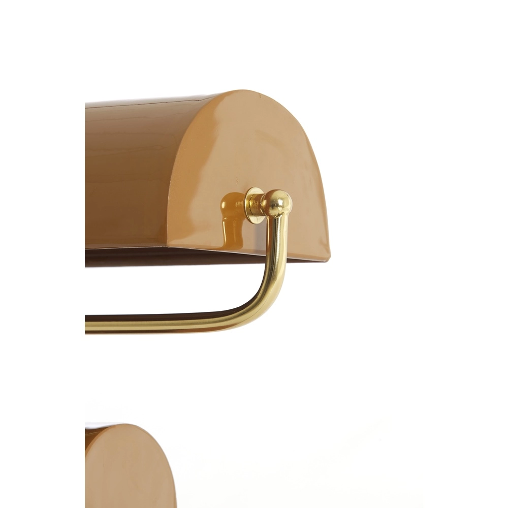Bruine bureaulamp Cardona met goud - 1x E27 Light & Living 8717807816278