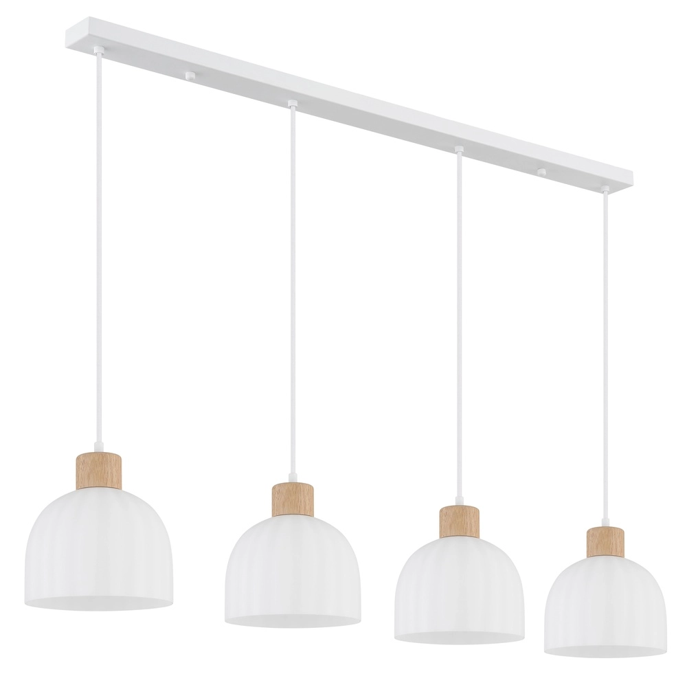 4-lichts hanglamp Swanson wit Globo 9007371581009