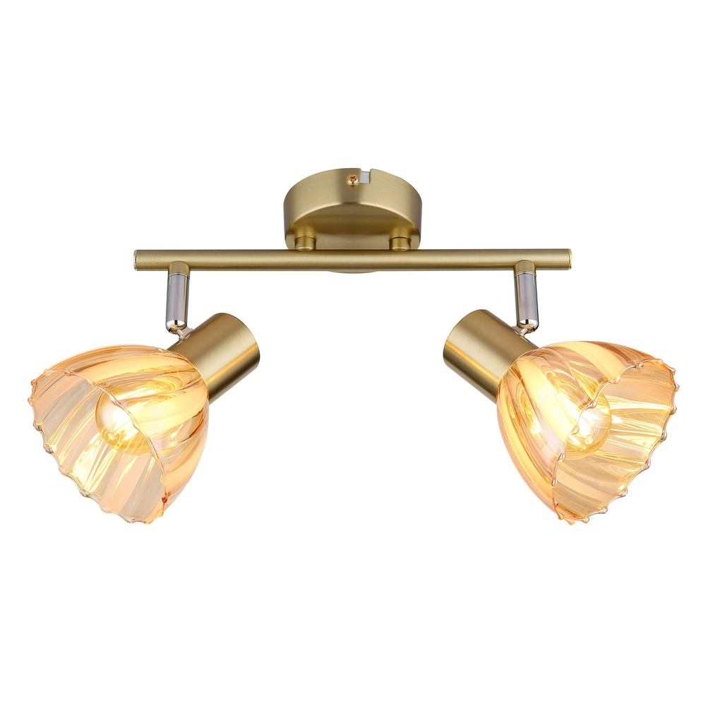 Plafondlamp 2-lichts Zachery goud Globo 9007371533497