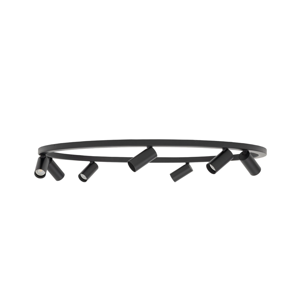 Cirkel opbouwspots Fourty 7x GU10 - zwart Lyora 5903139119443