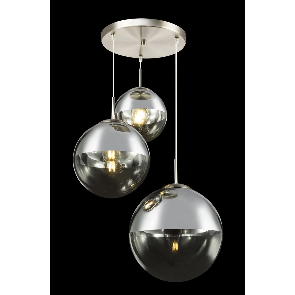 3-lichts hanglamp Varus nikkel Globo 9007371383443