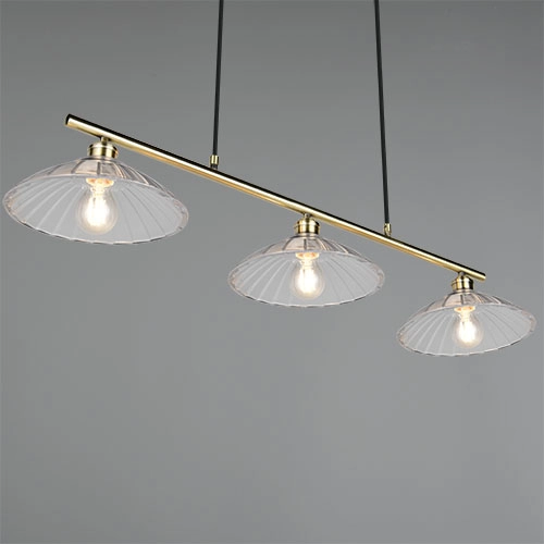 Klassieke hanglamp Eluna 3-lichts oud messing Trio 4017807682526