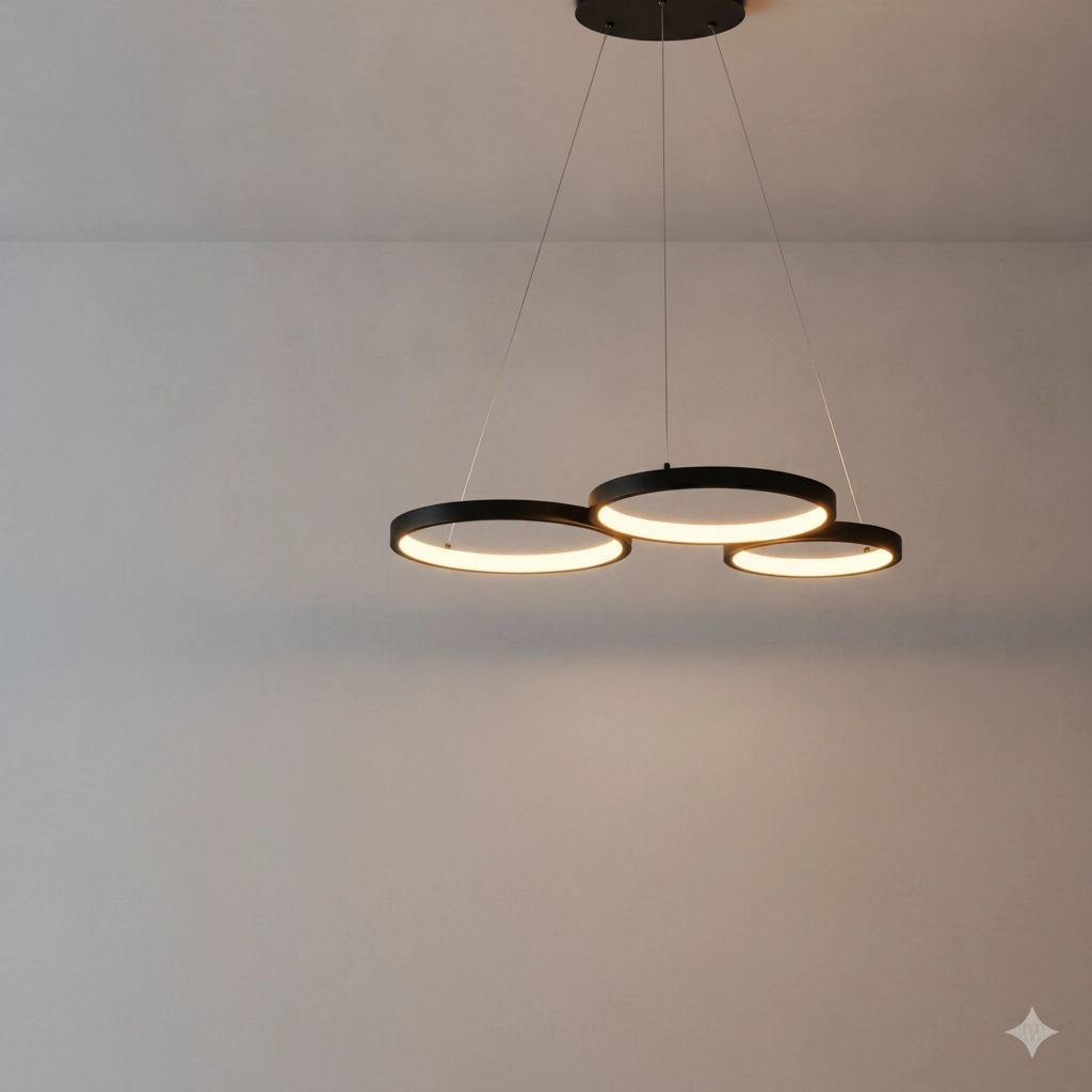 Moderne hanglamp Magnus zwart 55cm