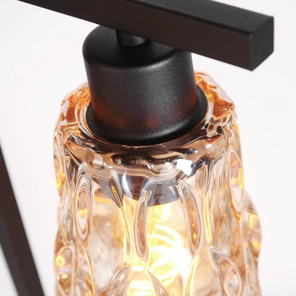 Tafellamp Vidrio zwart met amber glas Steinhauer 8712746173734