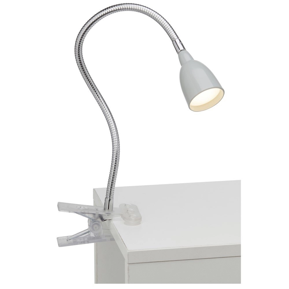 Grijze bureaulamp Anthony met klem