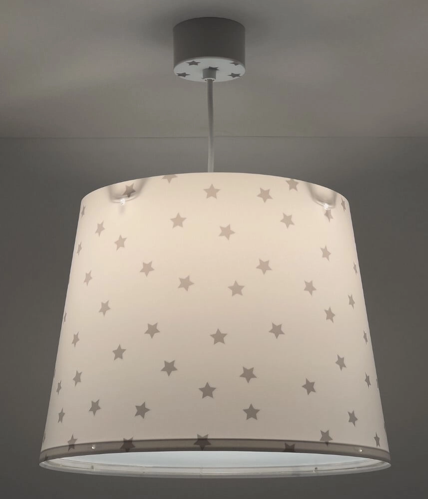 Kinderkamer hanglamp Star Light wit met soft grijs Dalber 8420406003092